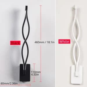 چراغ دیواری LED، مناسب برای اتاق‌خواب (کنار تخت)، راهرو و دکوراسیون داخلی منزل؛ ساخته‌شده از آلومینیوم ارتفاع حدود 45 سانت 