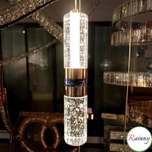 لوستر آویز کریستالی شیک برای راه پله / اتاق نشیمن /ساده و خلاقانه مدرن برای دکوراسیون لابی هتل راه پله ویلا، جزیره بار، باکس کابینت و کنار تختخواب 