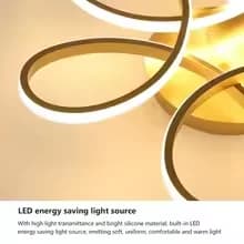 چراغ سقفی با پایه کم‌ارتفاع، چراغ LED روکار، رنگ طلایی،50 سانتی‌متر، مناسب روشنایی منزل کد 2751