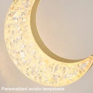 لوستر و چراغ آویز ماه و ستاره وارداتی برای کنارتختخواب و سیسمونی نوزاد و اتاق کودک و نوجوان 