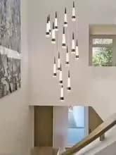 لوکس ترین لوستر آویز وارداتی برای دکوراسیون عروسی/ LED روشنایی ویلا /چراغ آویز سقفی اتاق نشیمن مدرن/ چراغ تزئینی لوستر راه پله و دوپلکسی و تریبلکسی 
