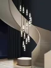 لوکس ترین لوستر آویز وارداتی برای دکوراسیون عروسی/ LED روشنایی ویلا /چراغ آویز سقفی اتاق نشیمن مدرن/ چراغ تزئینی لوستر راه پله و دوپلکسی و تریبلکسی 