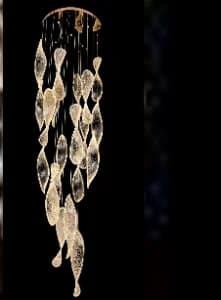 لوستر آویز و سقفی وارداتی پاپیونی اکرولیک با ست دوبلکسی و سقفی و چراغ دیوارکوب